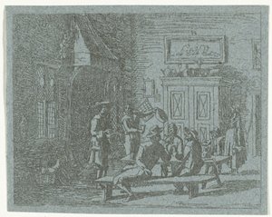 Interiør i et vertshus av Anthonie van den Bos