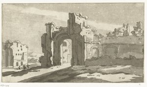 Ruinene av hovedhallen til badene i Caracalla, Roma av Anthonie van den Bos