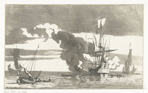 sjøslag av Anthonie van den Bos