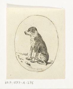 sittende hund av Anthonie van den Bos