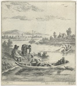 Fiskere på en elv av Anthonij van der Haer