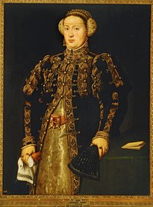 Katarina av Østerrike, kone til Johan III av Portugal … av Anthonis van Dashorst (c.1519-1576/77) Mor