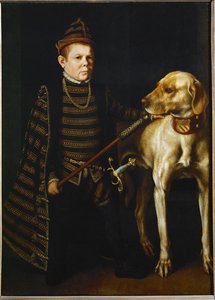 Der Zwerg des Kardinals Granvella von Anthonis van Dashorst (c.1519-1576/77) Mor