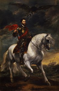 Rytterportrett av keiser Charles V, ca. 1620 av Anthony van Dyck