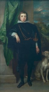 Prins Ruprecht av Pfalz med en hund av Anthony van Dyck