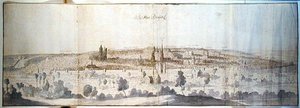 Panoramautsikt over Brussel av Anthonis van den Wyngaerde