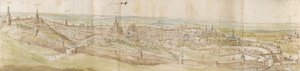 Panoramautsikt over Leuven fra nordvest, c1550-1570 av Anthonis van den Wyngaerde