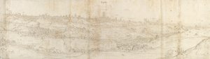 Panoramautsikt over Segovia fra øst, c1550-1560 av Anthonis van den Wyngaerde