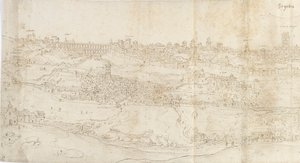 Panoramautsikt over Segovia fra øst, c1560-1570 av Anthonis van den Wyngaerde