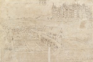 River Front of Richmond Palace and Privy Gardens, c1550s av Anthonis van den Wyngaerde