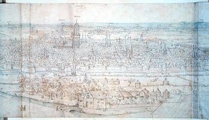 Utsikt over Utrecht av Anthonis van den Wyngaerde