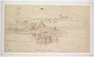 Whitehall Stairs, ca. 1544 (penn og blekk på papir) av Anthonis van den Wyngaerde