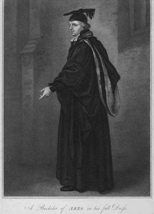 En Bachelor of Arts i sin fulle kjole, 1796. av Anthony Cardon