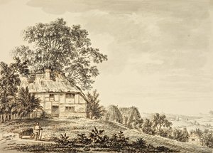 Country Scene (blekk på papir) av Anthony Devis