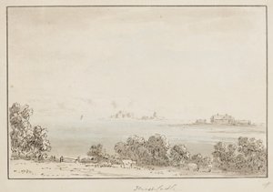 Hurst Castle (blekk og wc på papir)
