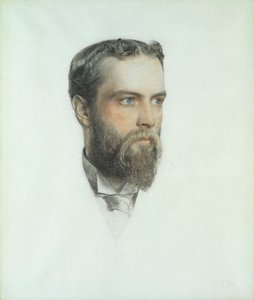 Head of a Man, 1904 (farget kritt) av Anthony Frederick Augustus Sandys