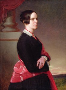 Portrett av fru Sandys, kunstnerens mor, senere 1840-tallet (olje på panel) av Anthony Frederick Augustus Sandys