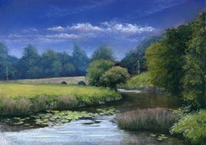 Quiet Flows the Stour, 2006 (pastell på papir)