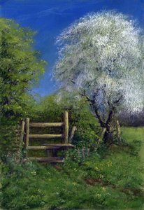 Springtime by the Stile, 2013 (pastell på papir)