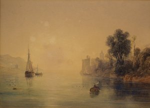 Elvescene av Anthony Vandyke Copley Fielding
