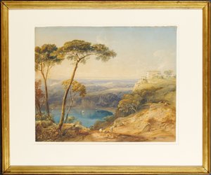 The Lake of Nemi (watercolor on paper) av Anthony Vandyke Copley Fielding
