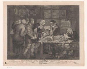 Bondegruppe på besøk hos en advokat Landsadvokaten og hans klienter (tittel på objekt) av Anthony Walker