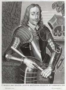 Charles the Grace of Storbritannia, Frankrike og Irland (linjegravering) av Anthony van (after) Dyck