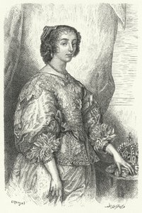 Henrietta Maria av Frankrike, dronningkonsort av Charles I av England, Skottland og Irland (gravering)