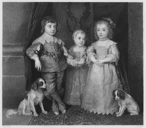 The Three Children of Charles 1st, fra bildet i Royal Collection (gravering)