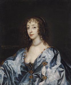 Henriette Marie de France - Portrett av dronning Henrietta Maria av Frankrike (1609-1669) av Dyck, Sir Anthony van