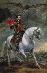 Keiser Charles V (1500-58) til hest, 1620 av Anthony van Dyck