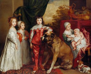 Fem eldste barn av Karl I av Anthony van Dyck