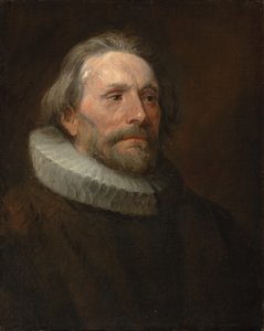 Hodestudie av en mann i ruff av Anthony van Dyck