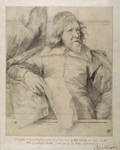 Inigo Jones (svart kritt på papir) av Anthony van Dyck