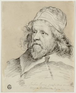 Inigo Jones (rekto); Skisse av kvinnelig hode (verso) av Anthony van Dyck