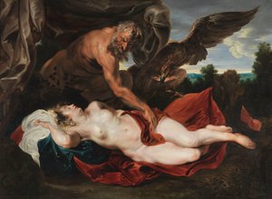 Jupiter og Antiope, ca. 1620 (olje på lerret) av Anthony van Dyck