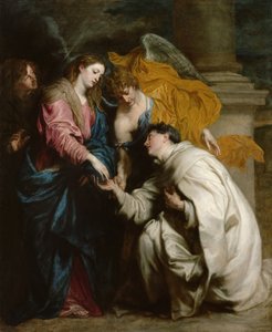 Visjonen til salige Hermann av Steinfeld, kjent som Joseph (1150-1230) - Maleri av Sir Anthonis (Anton eller Antoon) van Dyck (1599-1641), olje på lerret (160x128 cm) av Anthony van Dyck