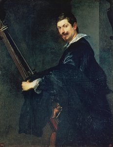 Mann med lutt, portrett av musikeren Jacob Gaultier, en lutenist ved det engelske hoffet av Anthony van Dyck