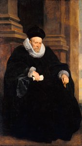 "" Portrait of a Genius Gentleman "" (Portrait of a Genovese Gentleman) Maleri av Anthonis van Dyck (1599-1641) Olje på lerret c 1621 Dim 203x117,3 cm Staatliche Museen, Berlin av Anthony van Dyck