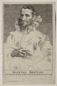 Portrett av Jan Brueghel. av Anthony van Dyck