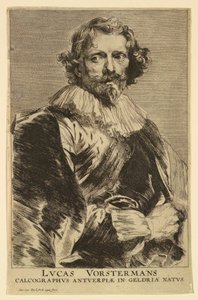 Portrett av Lucas Vorsterman I, fra Icons of Princes of Men av Anthony van Dyck