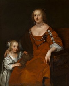 Portrett av Margaret Howard, grevinne av Carlisle (1618-1664) og Lady Diana Russell, som ble Lady Allington (1652-1701), ca. 1654-53 (olje på lerret) av Anthony van Dyck