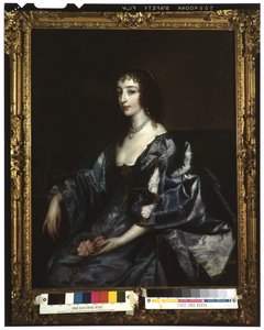 Dronning Henrietta Maria av England, ca. 1636-38 av Anthony van Dyck