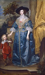 Dronning Henrietta Maria med Sir Jeffrey Hudson av Anthony van Dyck