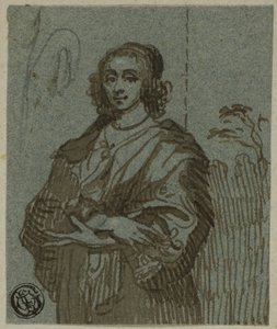 Kvinne tre-kvarts lengde med korslagte armer av Anthony van Dyck