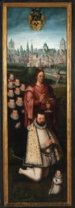 Portrett av Juan Pardo II og hans koner Anna Ingenieulandt og Maria Anchemant av Anthuenis (1536 1613) Claeissins or Claeissens