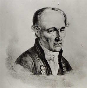 Portrett av Rene Just Hauy (1743-1822) (litho) (s/hvitt-bilde) av Antoine (after) Maurin