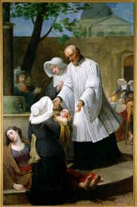 St. Vincent de Paul hjelper de pestrammede