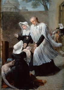 St. Vincent de Paul hjelper de pestrammede