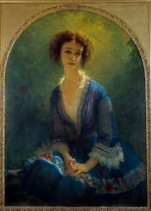 Portrett av grevinnen Eugene Pastre, født Celine de Beaulaincourt (1825-1900) Maleri av Ernest Hebert (1817-1908) 1851 Søn. 1,16x0,84 m Paris, Musee Hebert av Antoine Auguste Ernest Herbert or Hebert